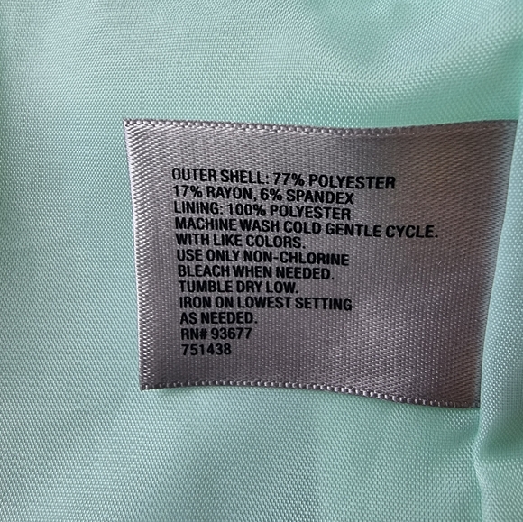 Worthington Mint Green Lined Blazer Jacket - Picture 7 of 9